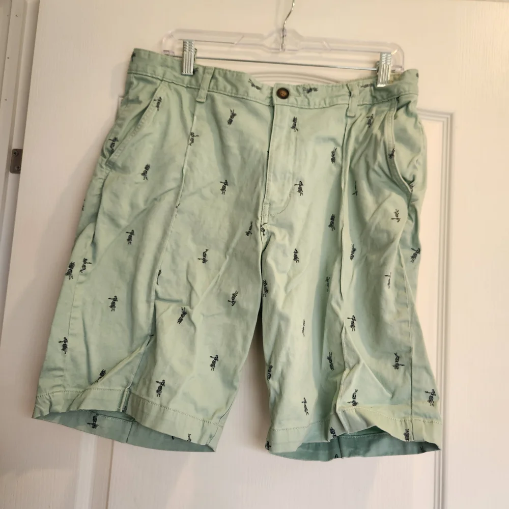 George Mint Green Patterned Men's Shorts Size 36 Euc